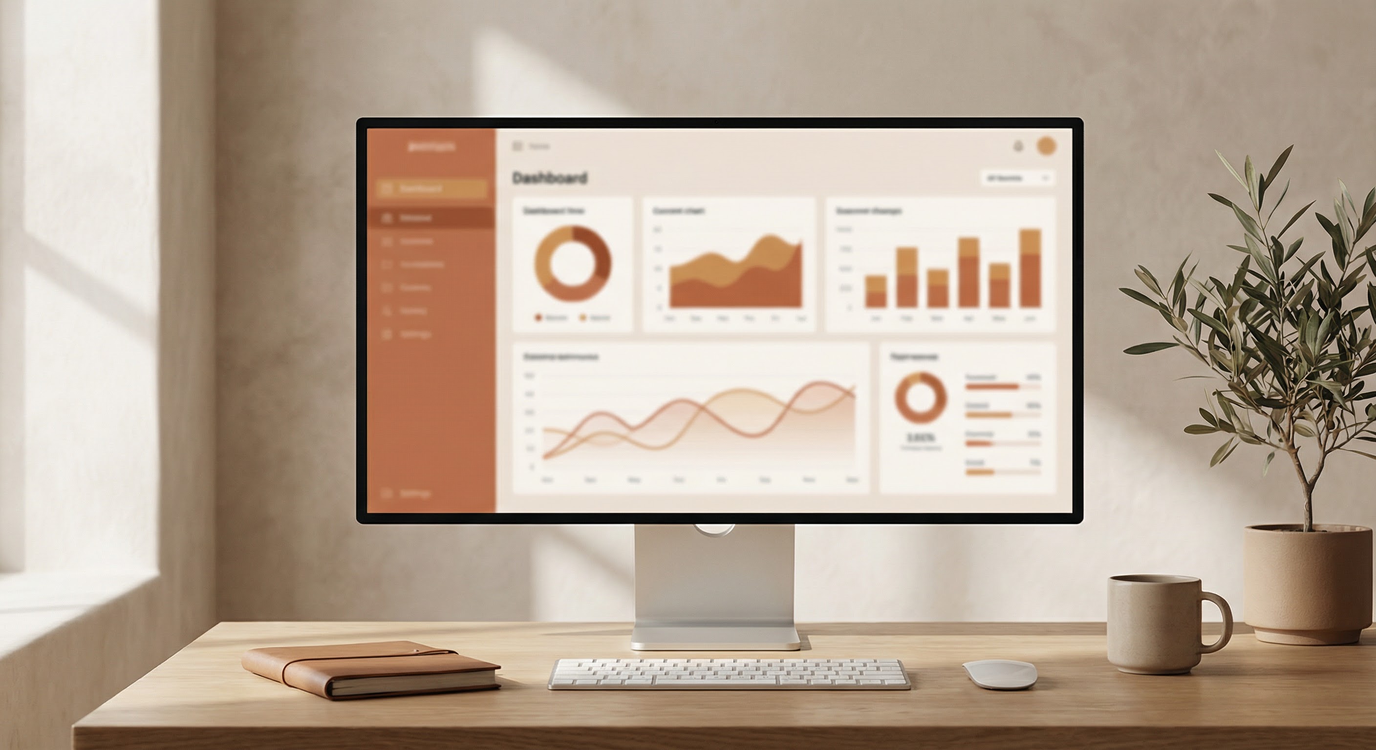 Dashboard SEO con grafici di crescita organica per brand digitali