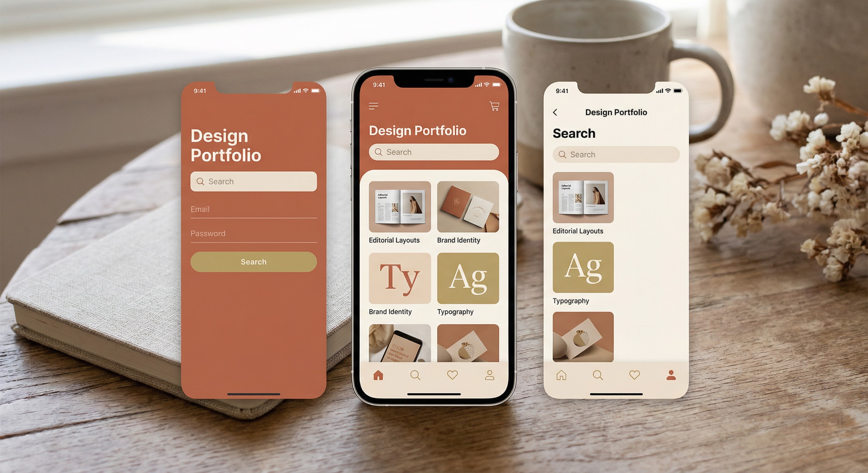 Schermate mobile che mostrano risultati di ricerca ottimizzati
